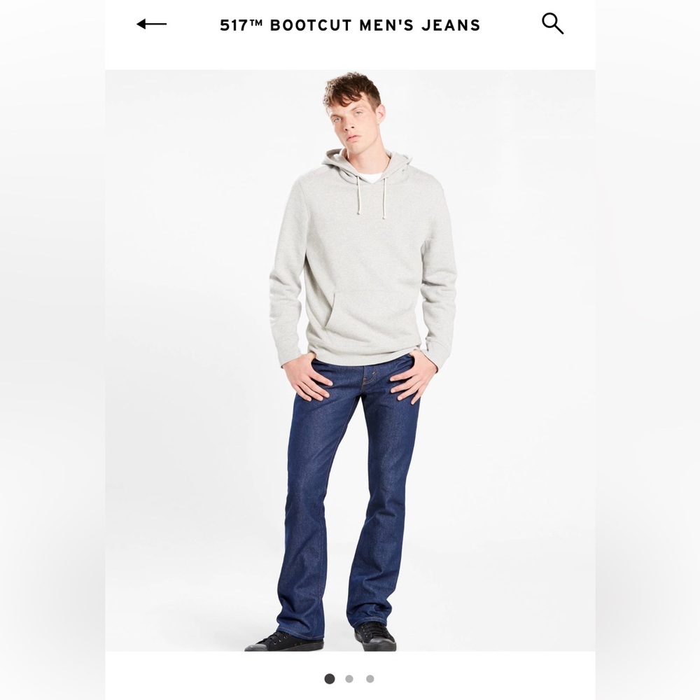 New 517 Bootcut for Mens. Sits at waist